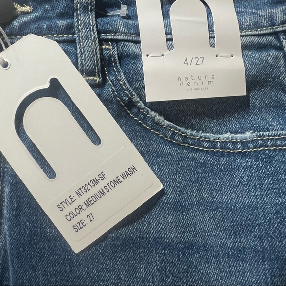 NWT Stitch Fix Nature Denim London High Rise Mom Jeans Distressed Size 4 27 NEW - Picture 9 of 10